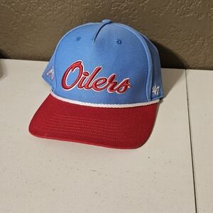 '47 Brand Blue and Red Oilers Cap